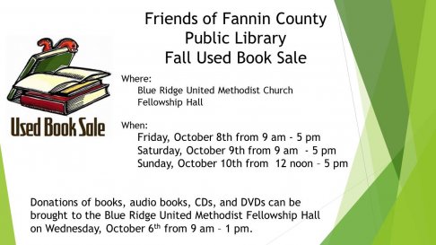 Blue Ridge United Methodist Church Fall Book Sale