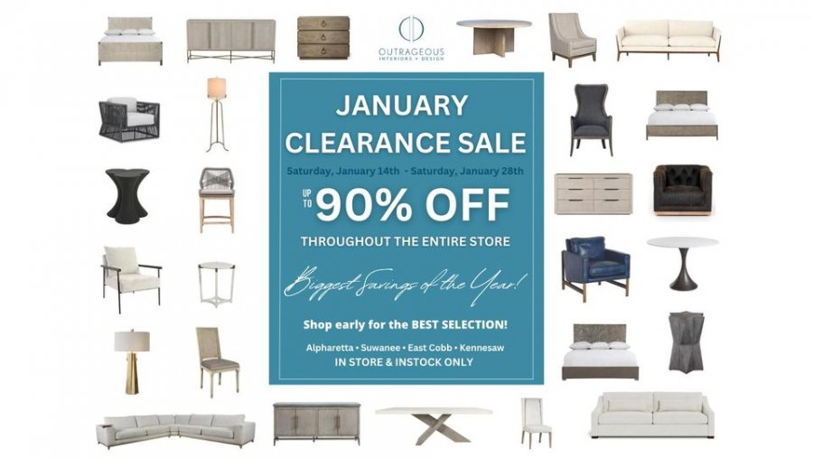Outrageous Interiors January Clearance Sale