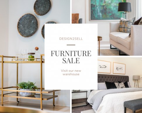 Design2Sell Interiors and Home Staging Gently-Used Furnishings Warehouse Sale