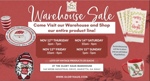 Glory Haus November Warehouse Sale