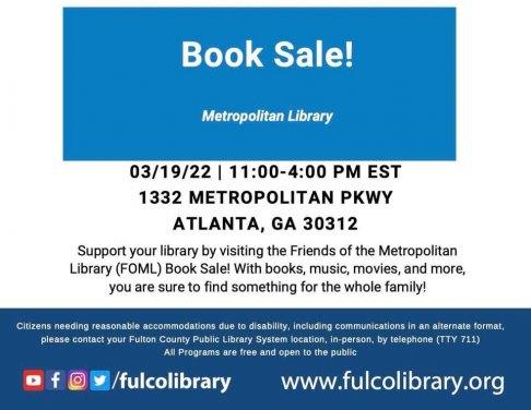 Metropolitan Library Spring Book Sale